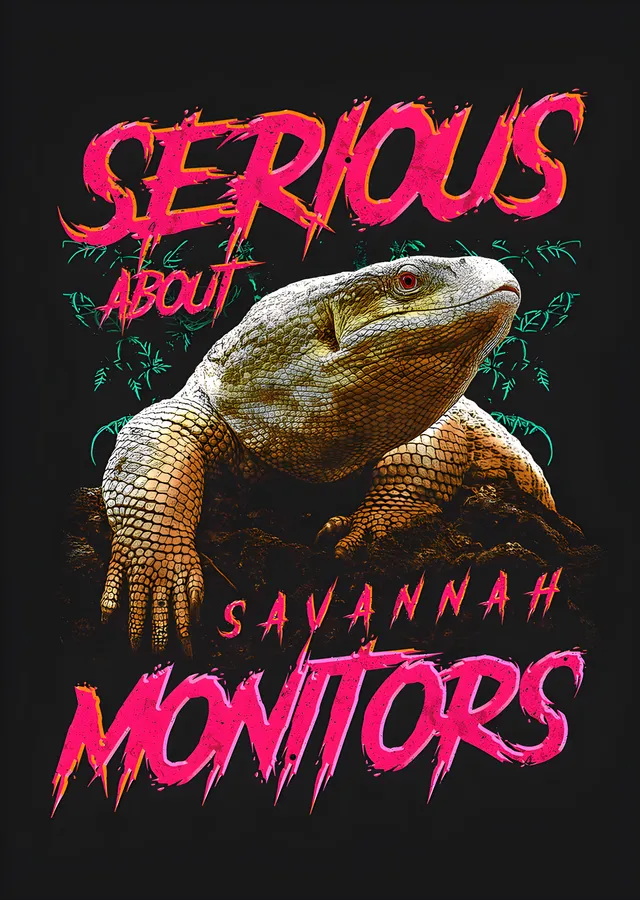 Serious About Savannah Monitors metal tablo