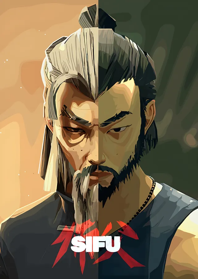 Sifu: Genç ve Yaşlı Yüzün Birleşimi metal tablo