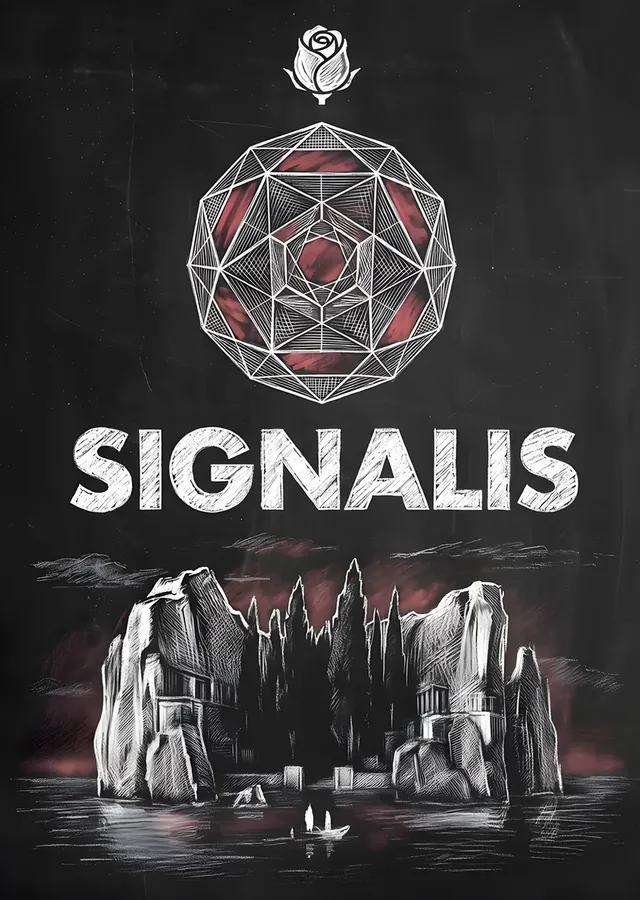 Signalis: Kara Tahtada Buz Adası metal tablo