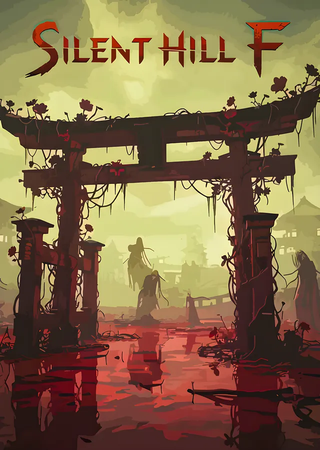 Silent Hill f - Kızıl Torii Kapısı metal tablo