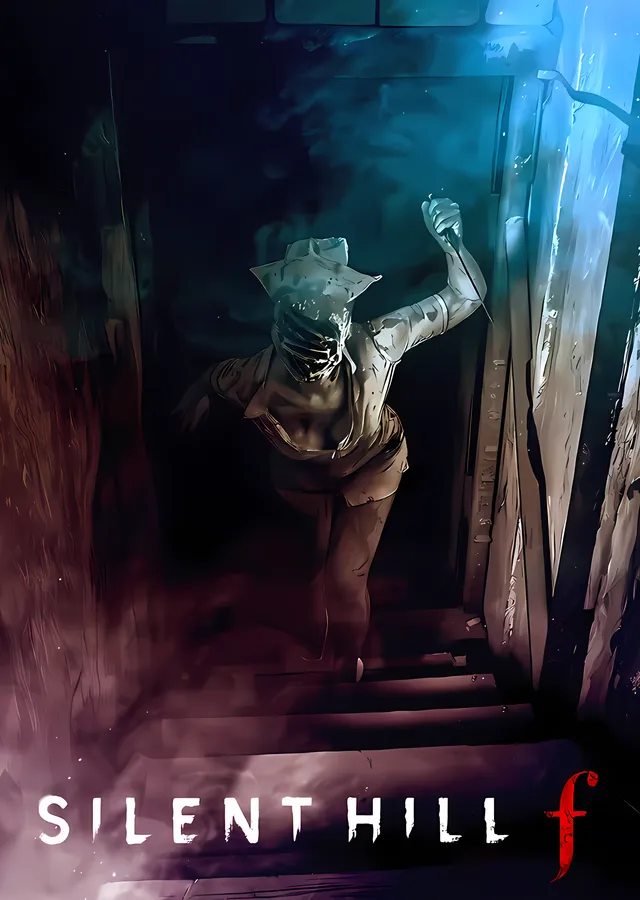 Silent Hill f - Merdivendeki Hemşire metal tablo