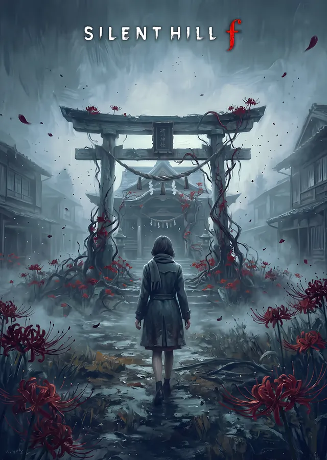 Silent Hill f: Örümcek Ağlı Torii Kapısı metal tablo