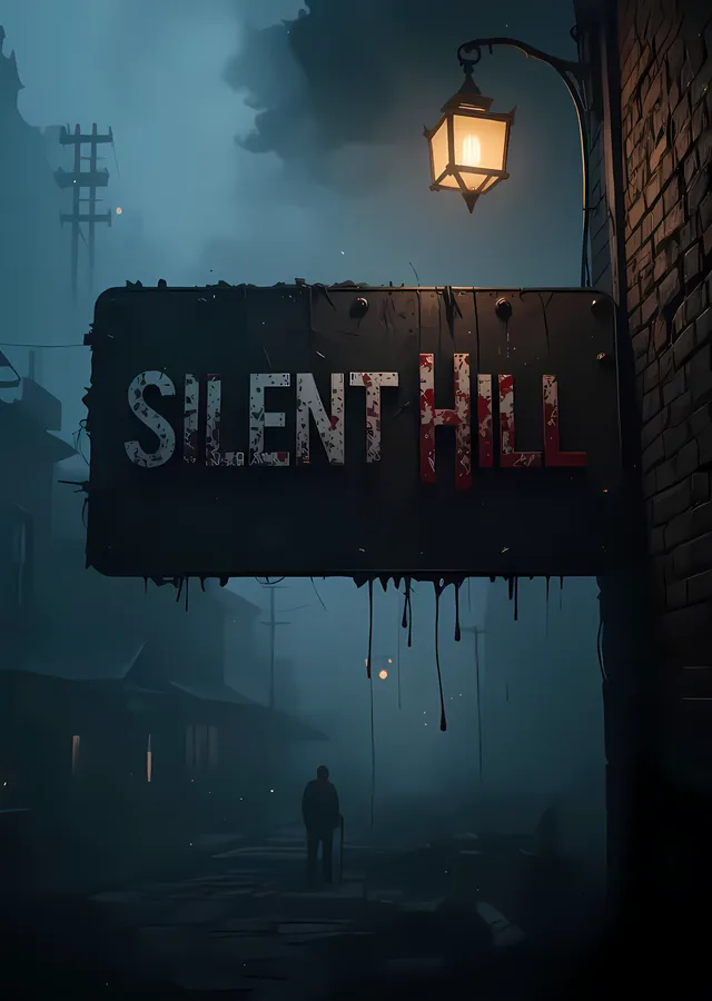 Silent Hill - Sisli Sokak Tabelası metal tablo