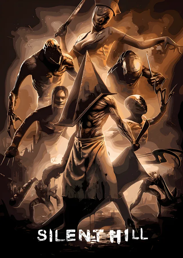 Silent Hill - Yaratıklar Panosu metal tablo