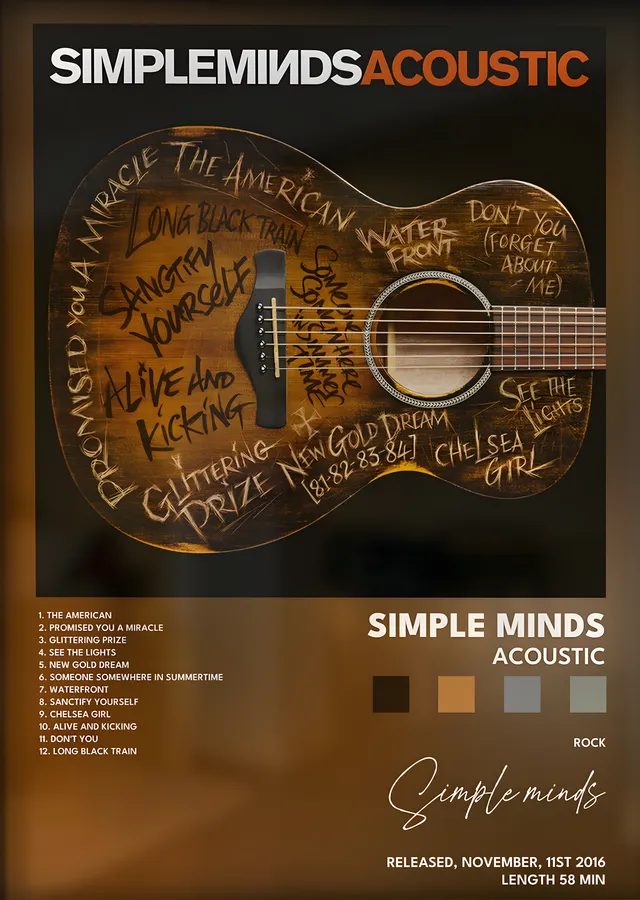Simple Minds: Acoustic metal tablo