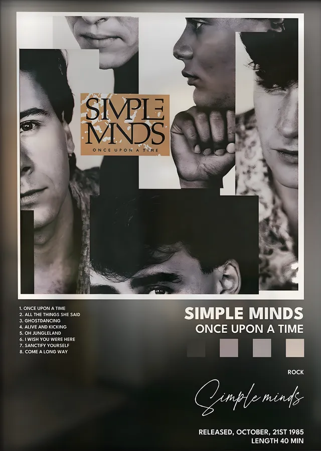 Simple Minds: Once Upon a Time metal tablo