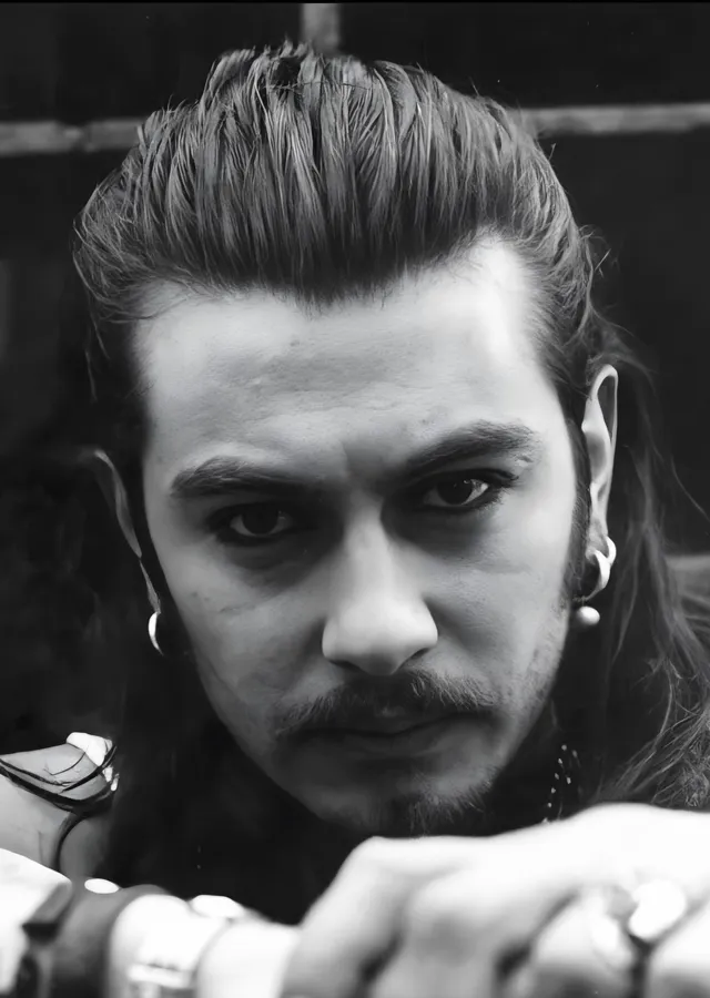 Barış Akarsu - Siyah Beyaz Portre metal tablo