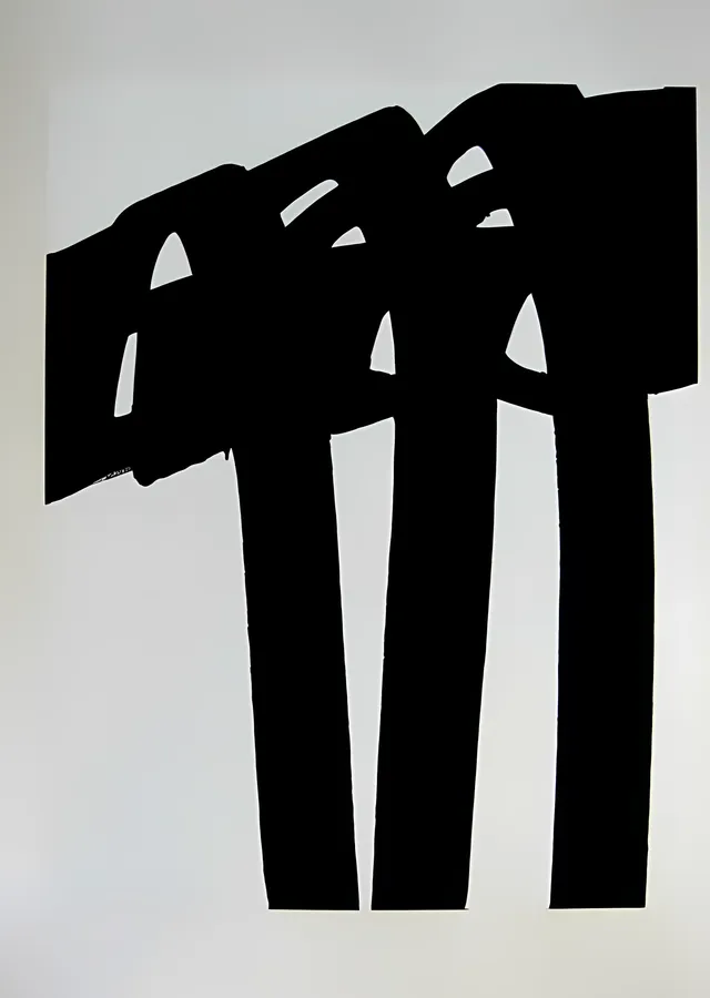 Siyah Sütunlar - Pierre Soulages metal tablo