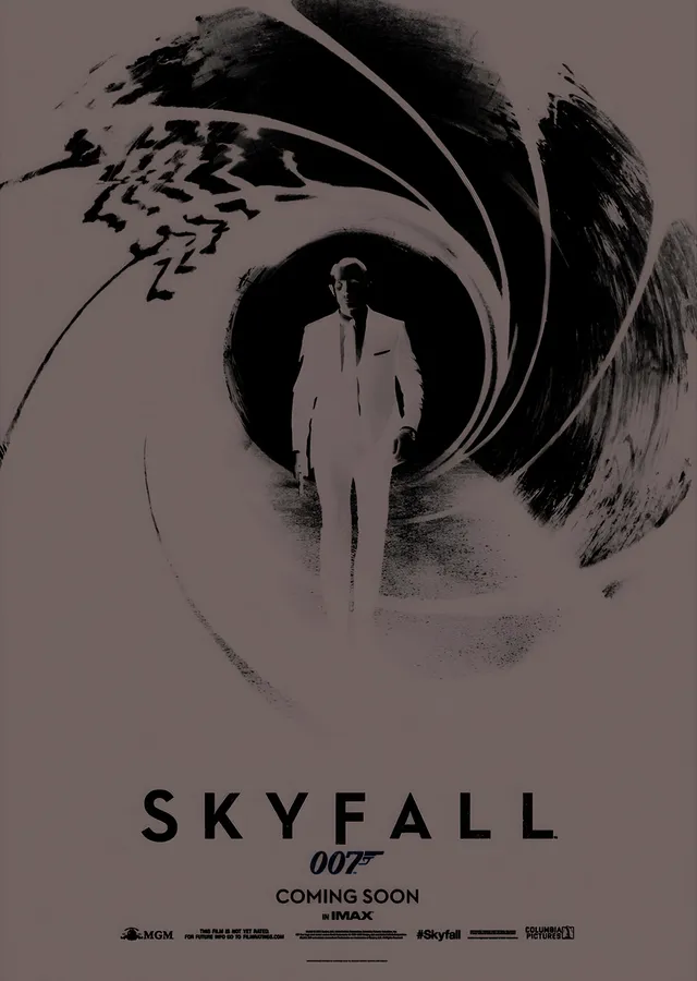 Skyfall Namlu Sahnesi metal tablo
