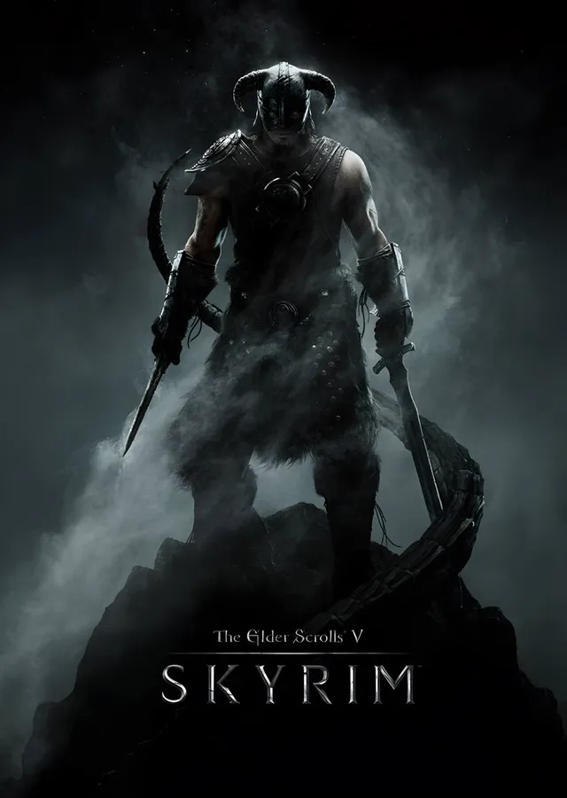Skyrim Duman ve Savaşçı metal tablo