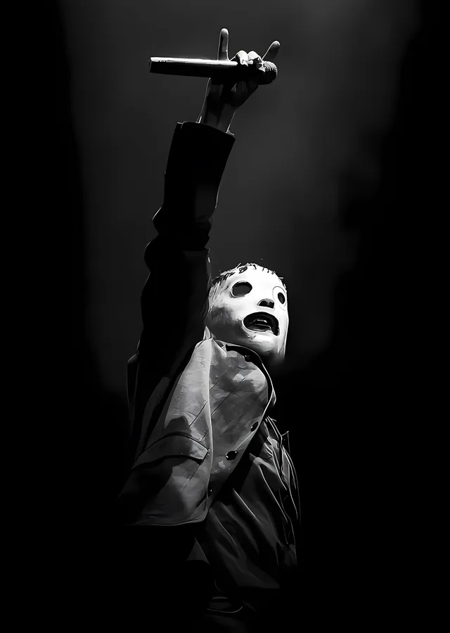 Slipknot: Işık Altında Maskeli Vokalist metal tablo