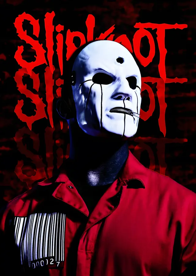 Slipknot: Kırmızı Gömlekli Maskeli Üye metal tablo