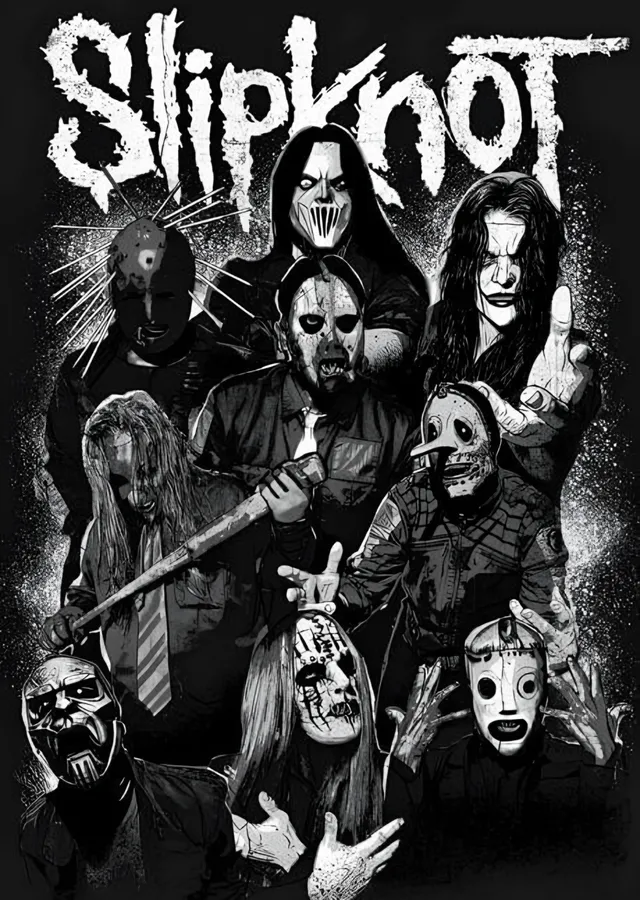 Slipknot - Maskeli Kadro metal tablo