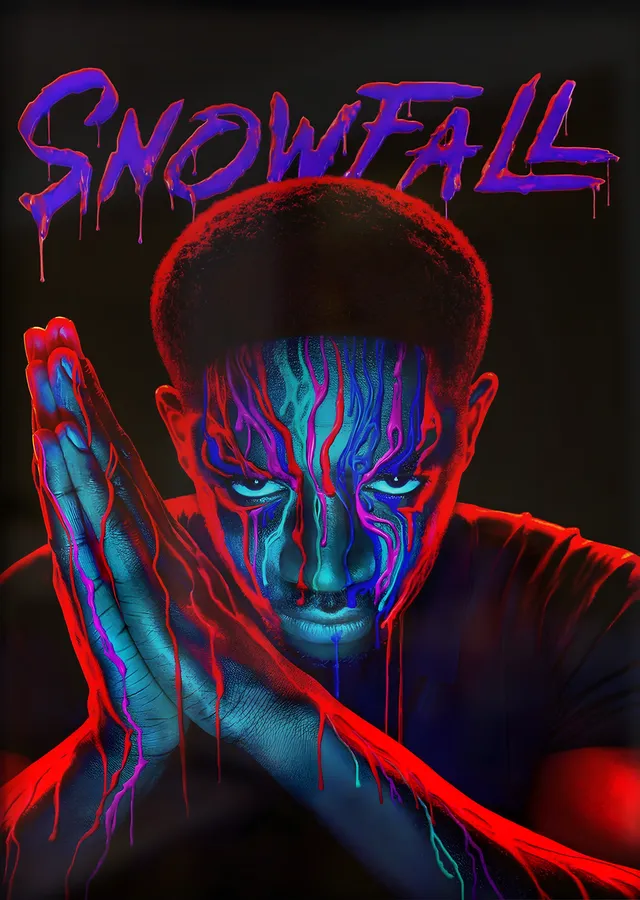 Snowfall metal tablo