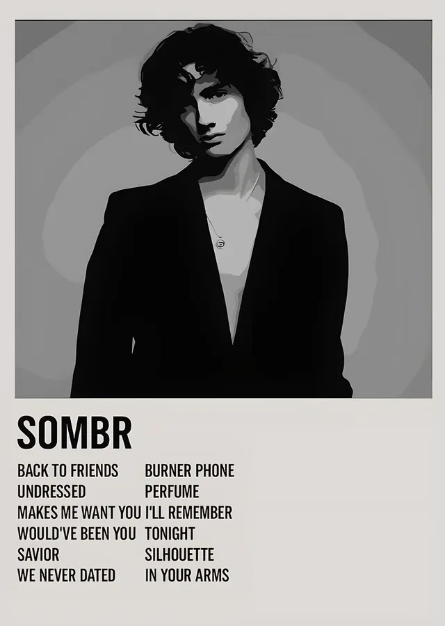 sombr - Şarkı Künyesi metal tablo