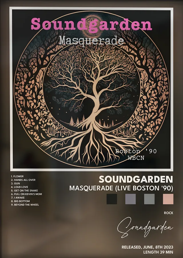 Soundgarden: Masquerade (Live Boston '90) metal tablo