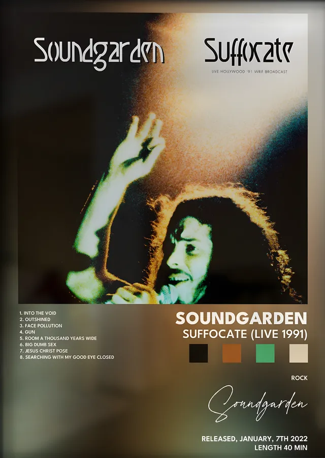 Soundgarden: Suffocate (Live 1991) metal tablo