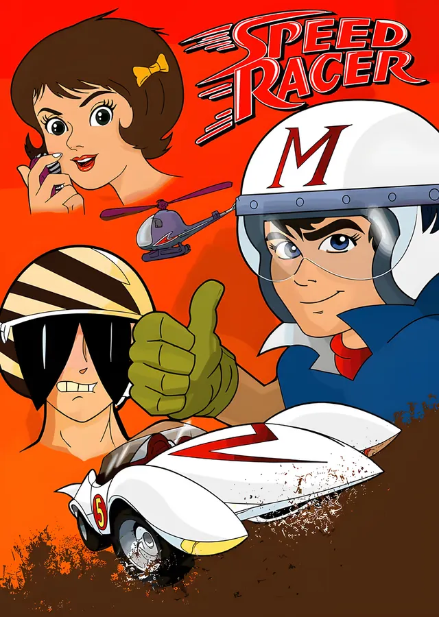 Speed Racer: Turuncu Zeminde Kadro ve Mach 5 metal tablo