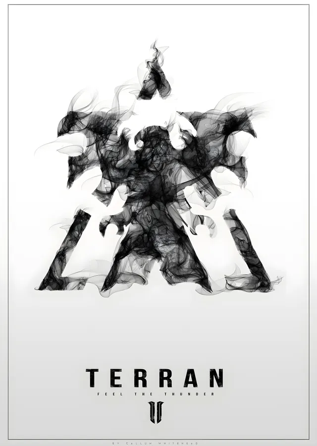 StarCraft - Terran Duman Silüeti metal tablo
