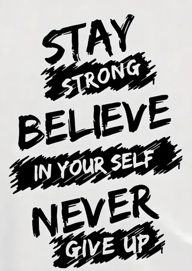 Stay Strong Believe In Yourself metal tablo