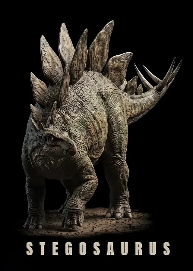 Stegosaurus metal tablo