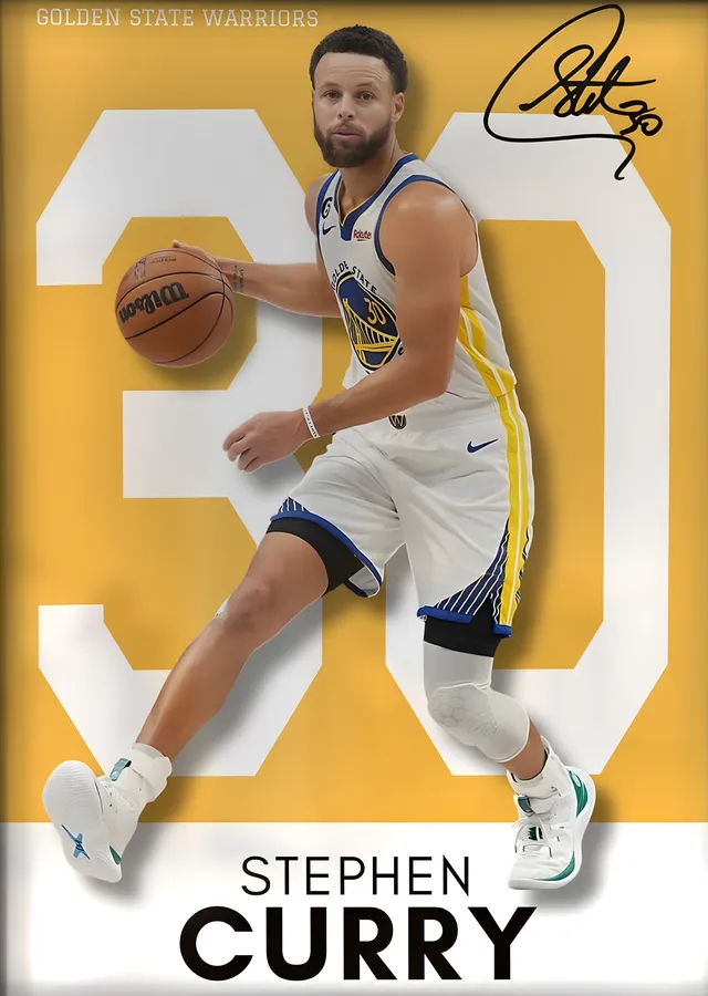 Stephen Curry: 30 metal tablo