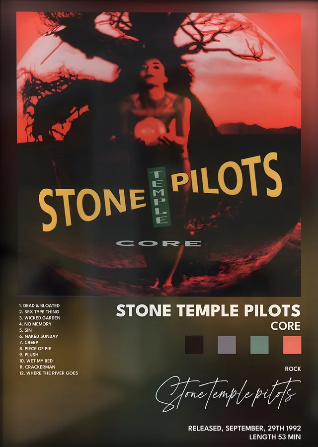Stone Temple Pilots: Core metal tablo