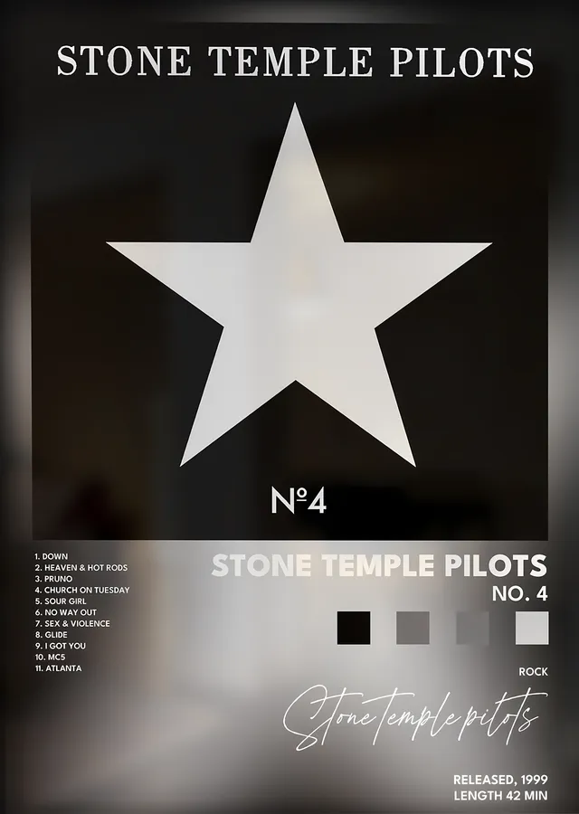 Stone Temple Pilots: No. 4 metal tablo