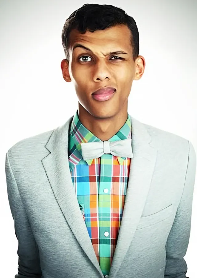 Stromae - Ekose Papyon Portresi metal tablo