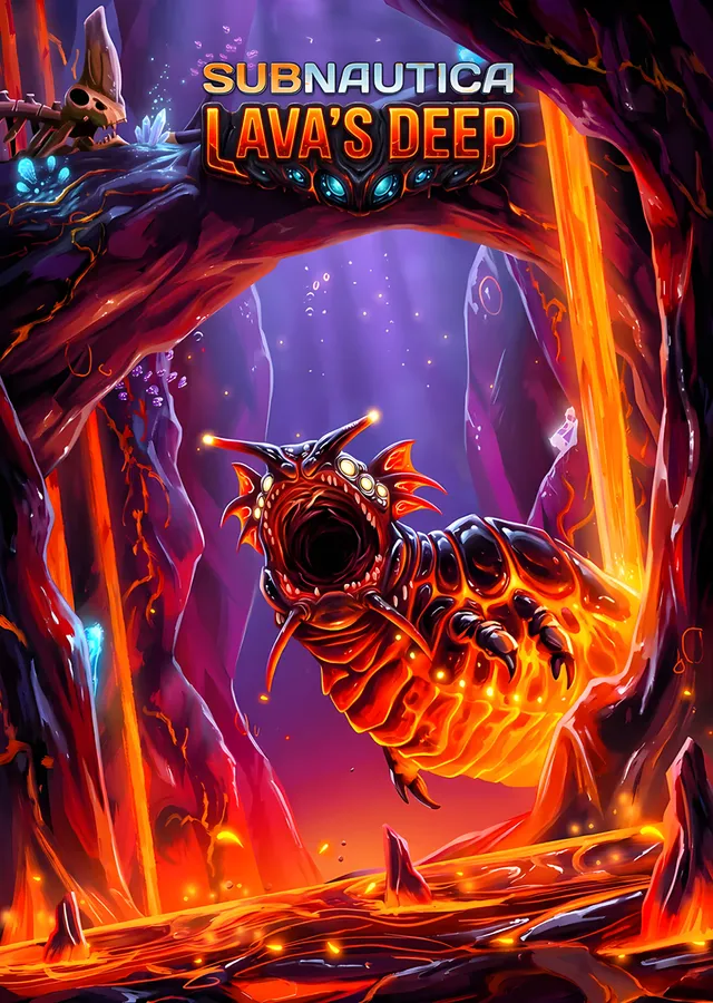 Subnautica: Lav Bölgesinde Kızıl Yaratık metal tablo