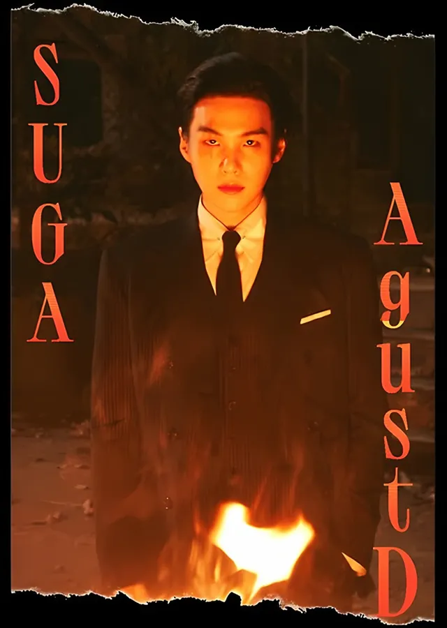 Suga - Agust D Alev Afişi metal tablo
