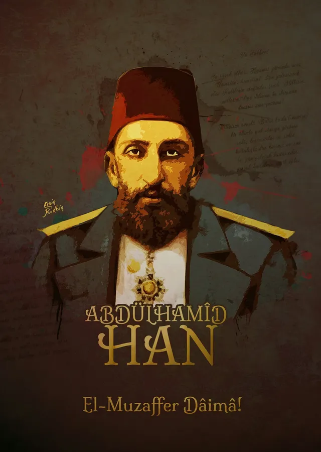 Sultan II. Abdülhamid Han Portresi metal tablo