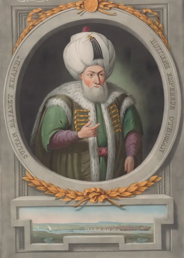 Sultan II. Bayezid Portresi - Konstantin Kapıdağlı metal tablo