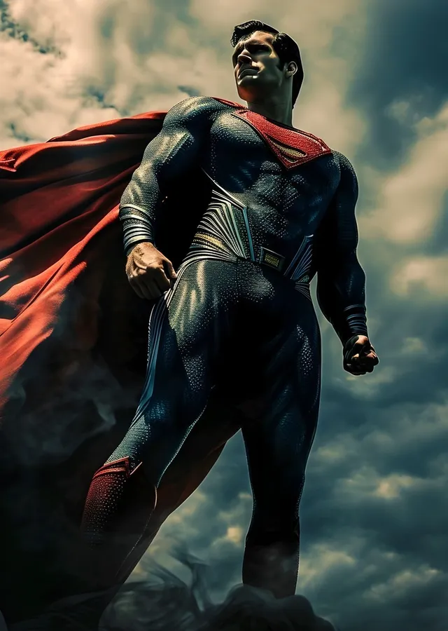 Superman - Bulutların Üstünde metal tablo