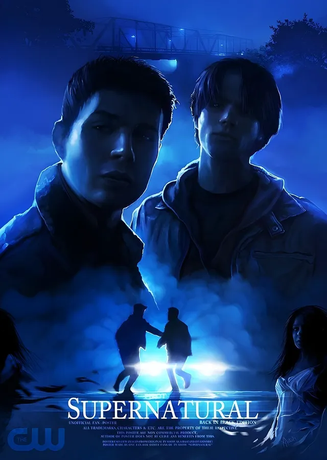 Supernatural - Mavi Yol metal tablo