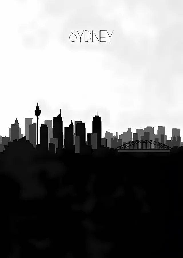 Sydney Silueti metal tablo