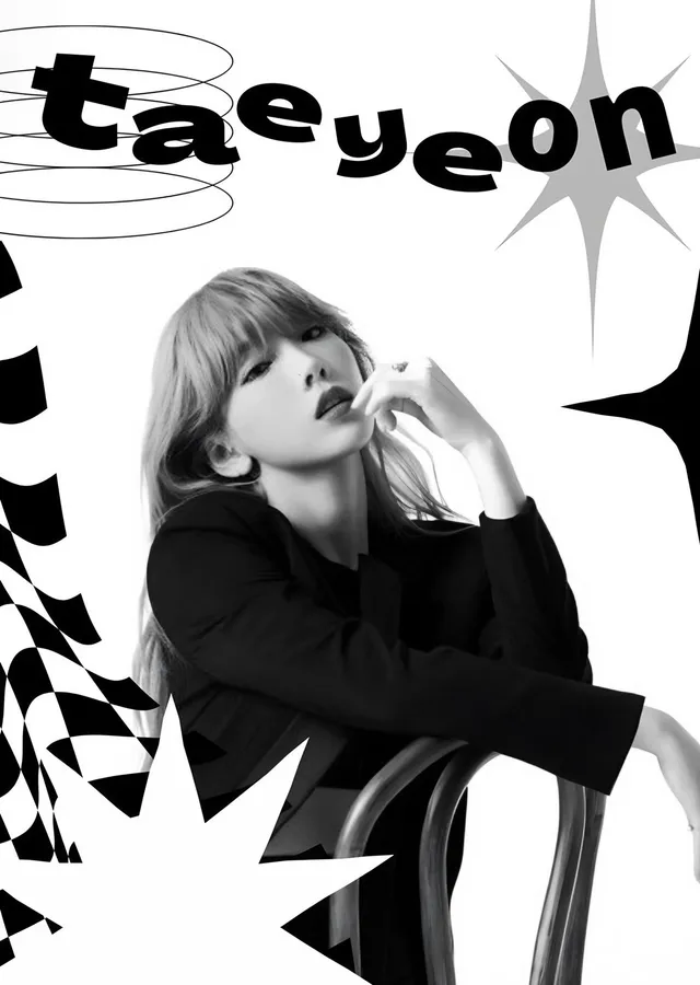 Taeyeon - Grafik Tipografili Portre metal tablo