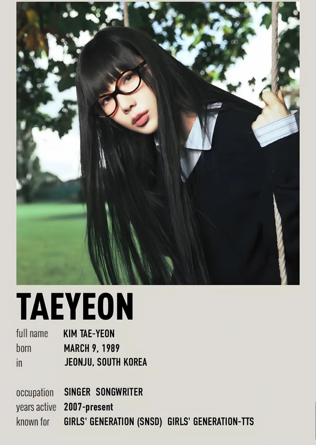 Taeyeon - Künye Afişi metal tablo