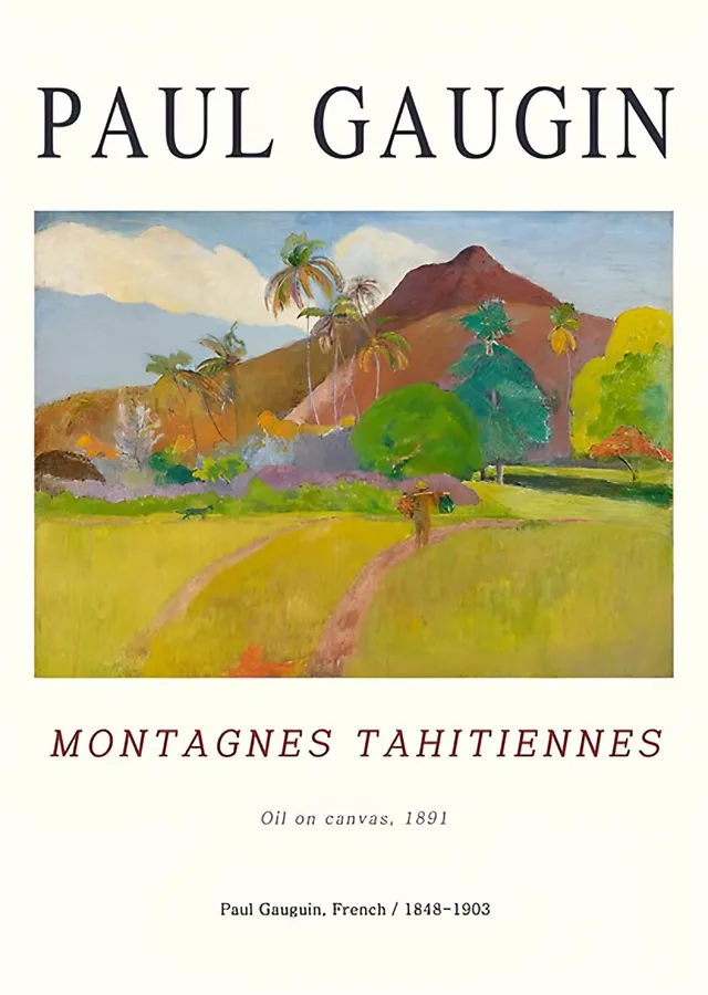 Tahiti Manzarası - Paul Gauguin metal tablo