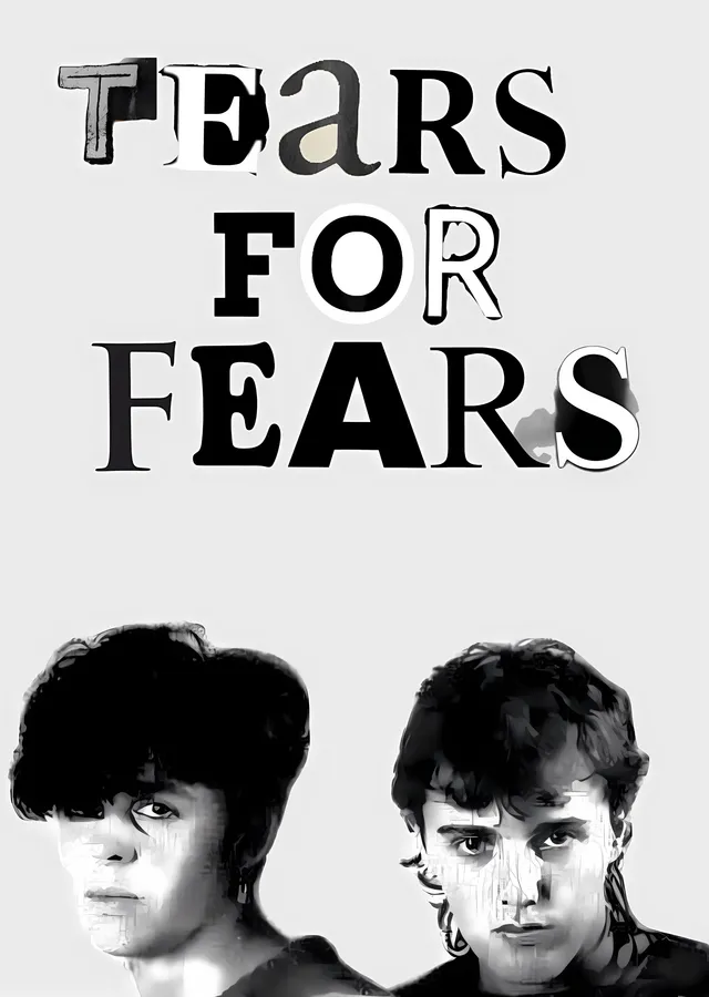 Tears for Fears: Kupür Tipografi metal tablo