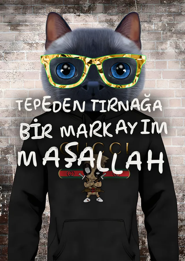 Tepeden Tırnağa Bir Markayım metal tablo