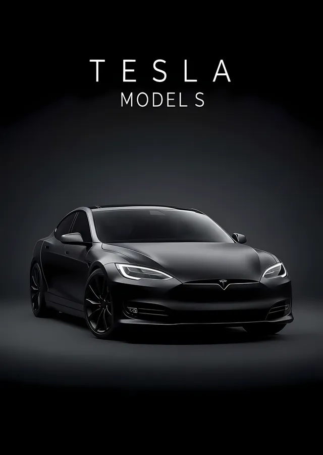 Tesla Model S: Gri Stüdyo metal tablo