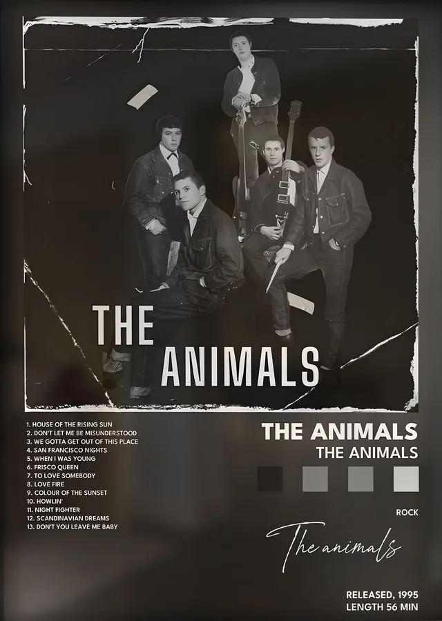 The Animals: The Animals metal tablo