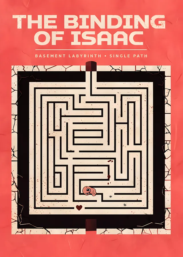 The Binding of Isaac: Bodrum Labirenti metal tablo