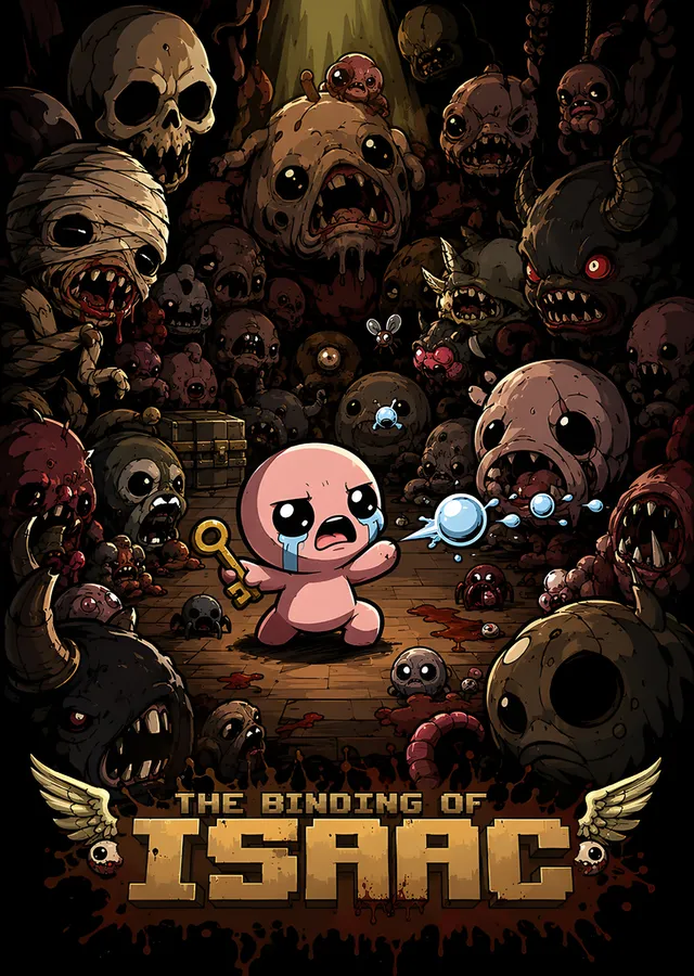 The Binding of Isaac: Canavarların Ortasında Ağlayan Çocuk metal tablo