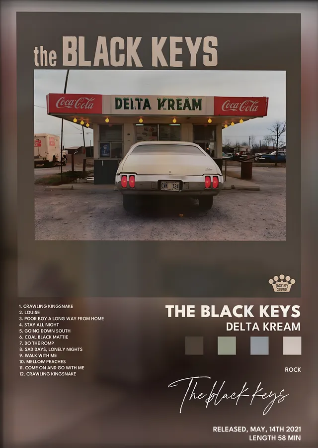The Black Keys: Delta Kream metal tablo