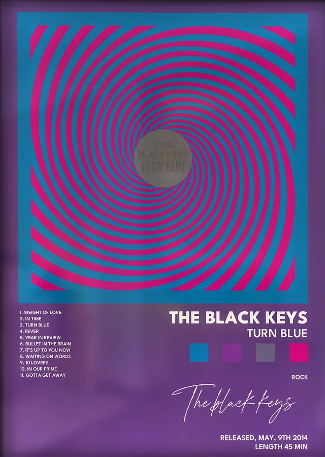 The Black Keys: Turn Blue metal tablo