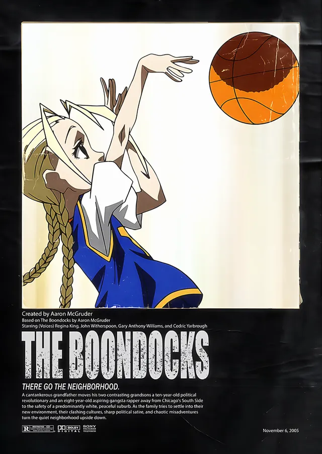 The Boondocks: Basket Atan Riley metal tablo