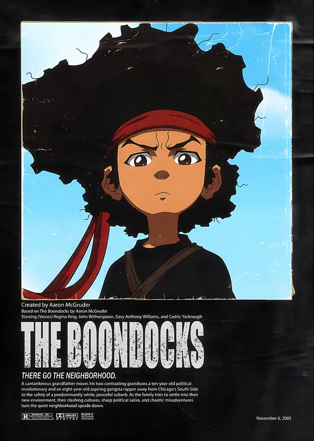 The Boondocks: Kızıl Bandanalı Huey metal tablo
