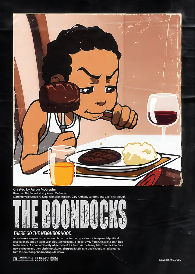 The Boondocks: Masada Somurtan Huey metal tablo